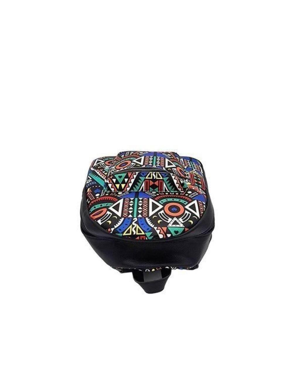 Geometrical African Print Backpack - Picture 4 of 10